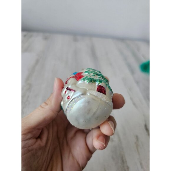 Vintage snowman Columbia Forest house ornament glass tree Xmas - Picture 8 of 9